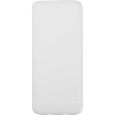 Logo trade promotional giveaways picture of: Adhil 10.000 mAh 10W recycled plastic power bank with 2 built-in cables