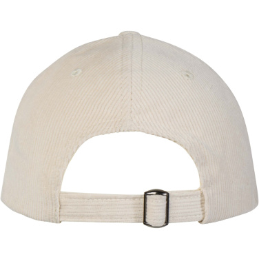 Logo trade promotional products image of: Hutton 6 panel recycled corduroy cap