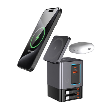 Logo trade promotional gift photo of: Urban Vitamin Sacramento 105W GAN charger+retractable cables
