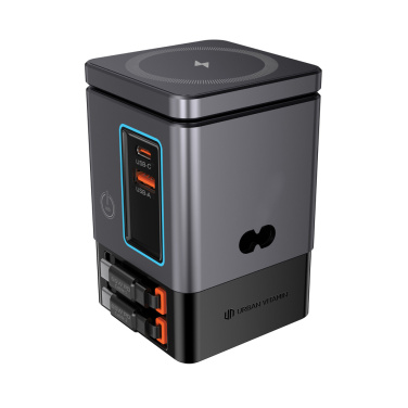 Logotrade promotional giveaway image of: Urban Vitamin Sacramento 105W GAN charger+retractable cables