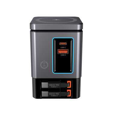Logo trade promotional gift photo of: Urban Vitamin Sacramento 105W GAN charger+retractable cables