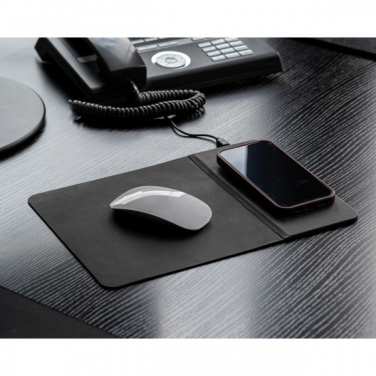Logo trade promotional gifts image of: Mousepad with Wireless Charging ROTHERHAM