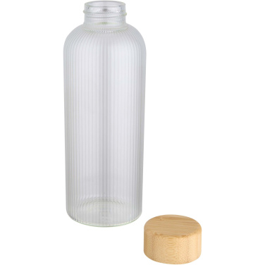 Logo trade promotional gifts picture of: Mirage 650 ml single-walled borosilicate glass bottle with bamboo lid
