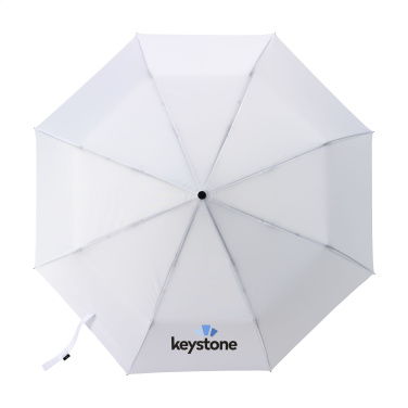 Logo trade corporate gift photo of: Michigan foldable RCS RPET umbrella 21 inch
