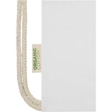 Logo trade corporate gifts image of: Odisha 140 g/m² OCS organic drawstring bag 5L