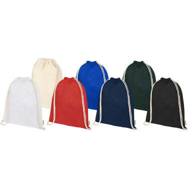 Logotrade promotional giveaway image of: Odisha 140 g/m² OCS organic drawstring bag 5L