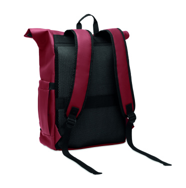 Logo trade promotional giveaways image of: Rolltop laptop rucksack 600D