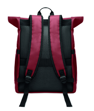 Logotrade corporate gift picture of: Rolltop laptop rucksack 600D