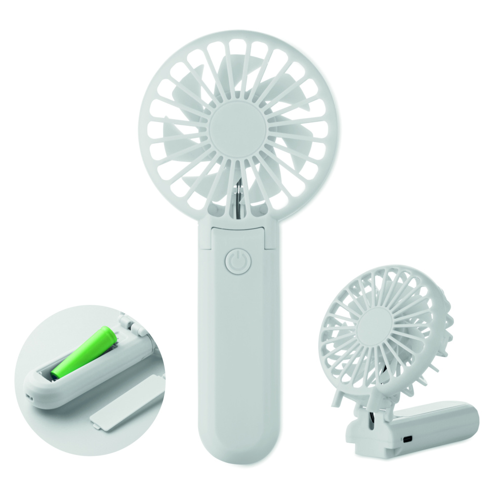 Logo trade promotional giveaways image of: Portable foldable fan