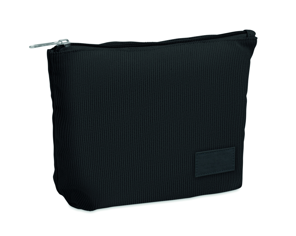 Logo trade advertising product photo of: Corduroy cosmetic bag