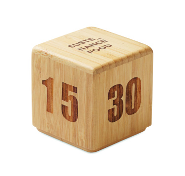 Logo trade promotional gift photo of: Bamboo twist snooze timer