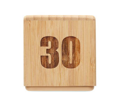 Logotrade promotional gifts photo of: Bamboo twist snooze timer