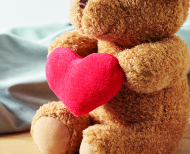 Logotrade corporate gift image of: Teddy bear with heart 23cm