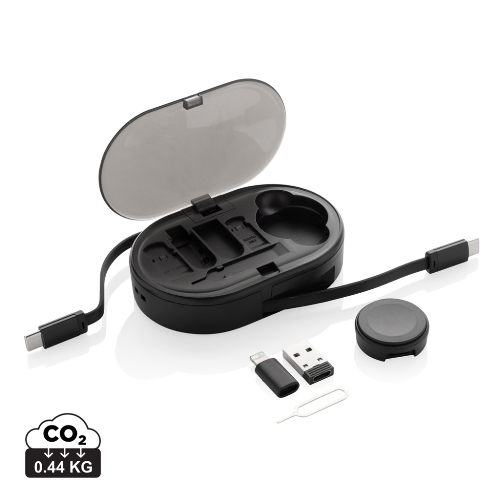 Logo trade promotional giveaway photo of: Chargevix RCS rplastic Multi-functional 60W charging set