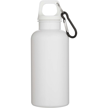 Logotrade advertising products photo of: Oregon 400 ml solid colour RCS recycled plastic water bottle with carabiner