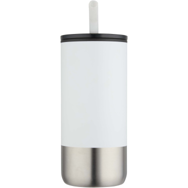 Logo trade corporate gifts image of: Grayson 480 ml RCS recycled insulated tumbler with straw
