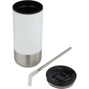 Logo trade promotional gifts picture of: Grayson 480 ml RCS recycled insulated tumbler with straw