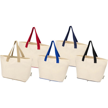 Logotrade promotional giveaways photo of: Sierra 140 g/m² GRS recycled foldable cotton tote bag 7L