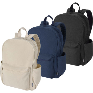Logotrade promotional gift picture of: Recanvas 15.6” GRS recycled city backpack 16L