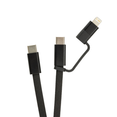 Logotrade promotional product picture of: Arc RCS recycled Ultra-thin 60W 2 in 1 magnetic cable