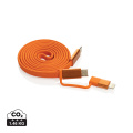 Arc RCS recycled Ultra-thin 60W 2 in 1 magnetic cable, orange