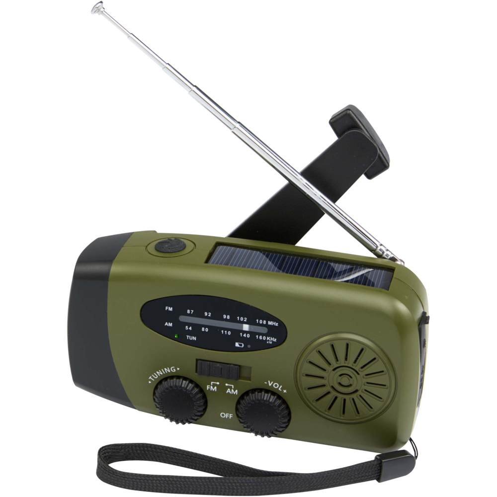 Logo trade advertising products image of: Avior RCS recycled plastic emergency radio