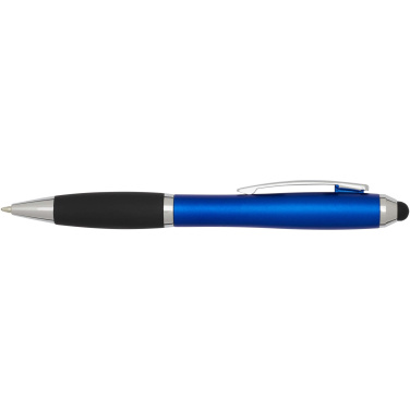 Logo trade corporate gifts picture of: Nash RCS recycled plastic stylus ballpoint pen (black ink)