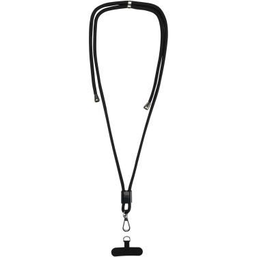 Logo trade promotional giveaway photo of: Vega adjustable recycled smartphone lanyard
