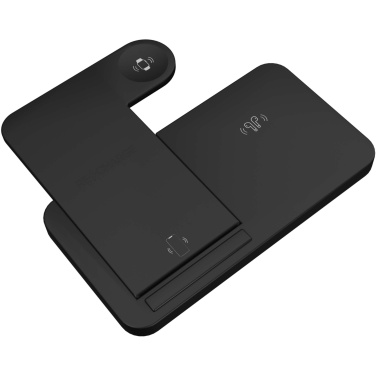 Logotrade promotional merchandise photo of: SCX.design W28 3-in-1 wireless charging base with phone stand