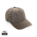 BEAU AWARE™ Washed 6 panel 270gsm cotton twill cap, brown