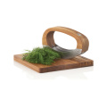 AdHoc RoccaVerde Chopping knife with chopping board, brown