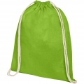 Oregon 140 g/m² puuvillane pingutusnööriga seljakott 5L, Laim