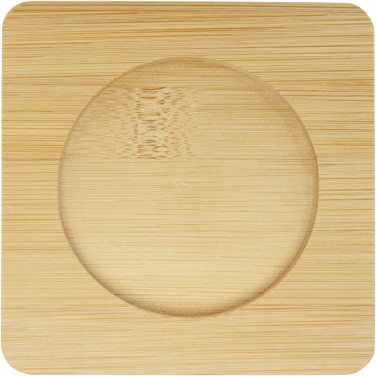Logo trade firmakingitused foto: Manti 2-osaline 250 ml topeltseinaga klaasist tass bambusest alusega 