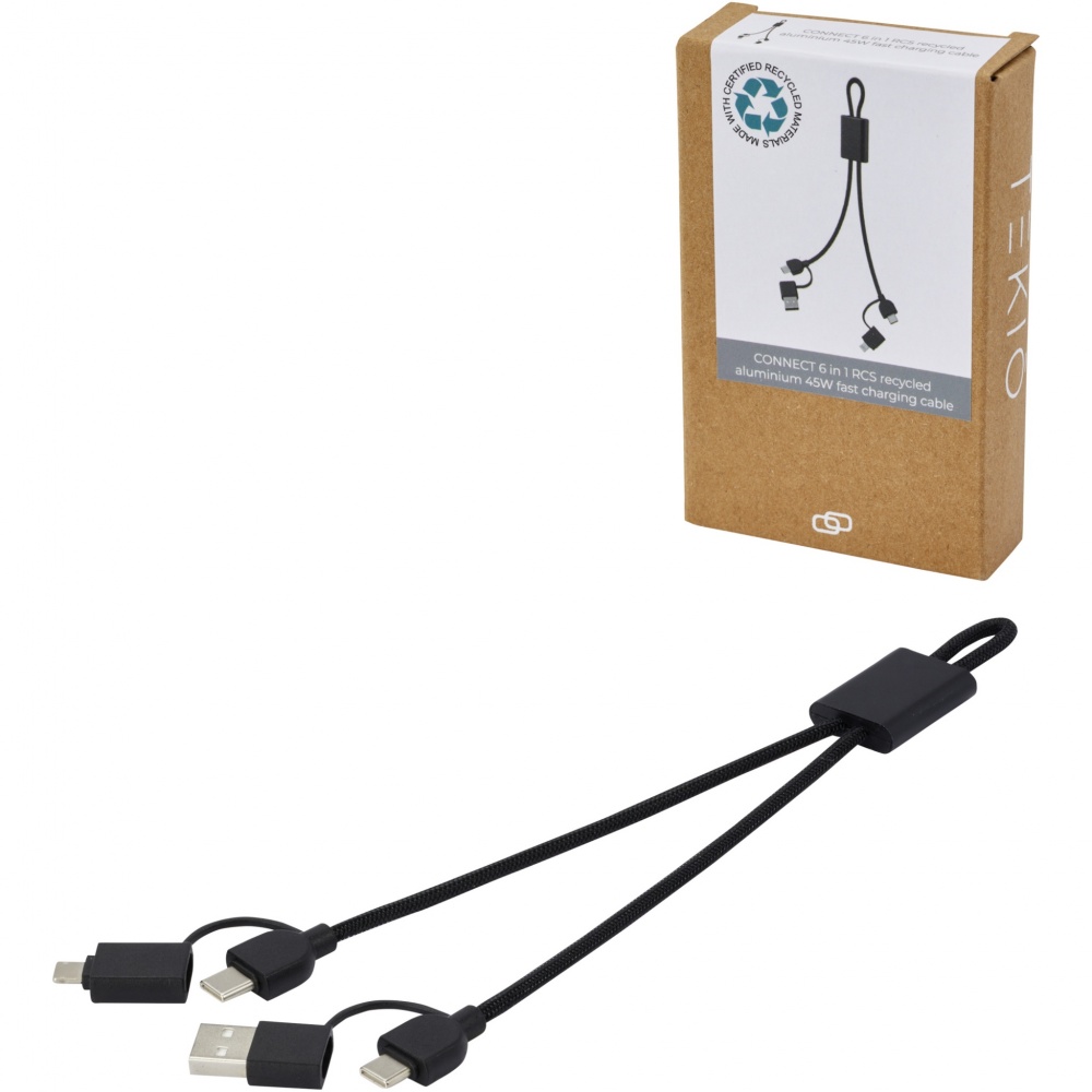 Logo trade ärikingi pilt: Connect 6-ühes RCS 45 W kiirlaadimis- ja andmeedastuskaabel