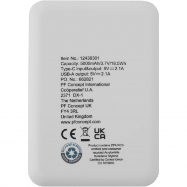 Logo trade reklaamtooted foto: Asama 5000 mAh Type-C taaskasutatud plastist akupank