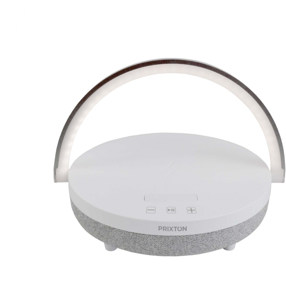 Logotrade meened pilt: Prixtoni 4-in-1 10 W Bluetooth® kõlar LED-tule ja juhtmevaba laadimisalusega