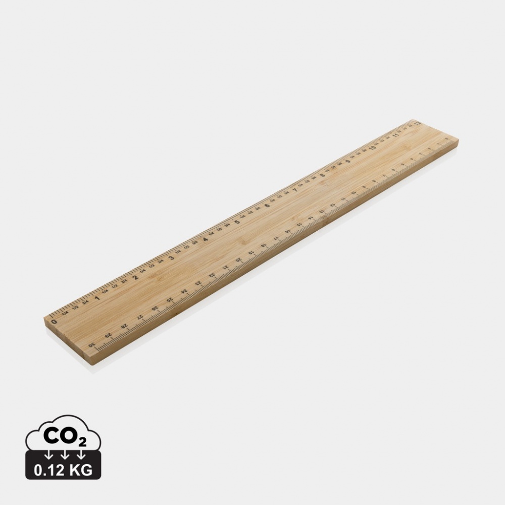 Logotrade reklaamkingituse foto: Timbersoni eriti paks 30 cm kahepoolne bambusest joonlaud