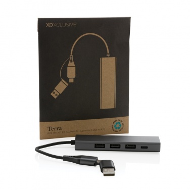 Logo trade firmakingituse pilt: Terra RCS taaskasutatud alumiiniumist jaotur 3 USB-pordiga