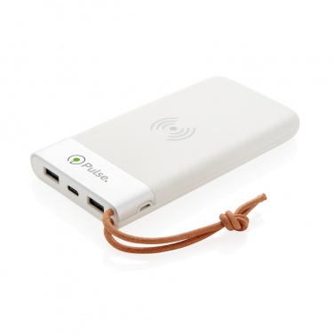 Logotrade reklaamtoote foto: Aria 8000 mAh 5W juhtmevaba laadimise akupank