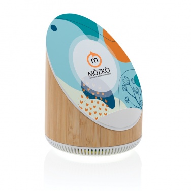 Logotrade reklaamkingituse foto: Ovate bambusest 5W kõlar koos 15W juhtmevaba laadijaga