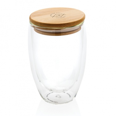 Logotrade firmakingituse foto: Borosilikaatklaas bambuspuidust kaanega 350 ml