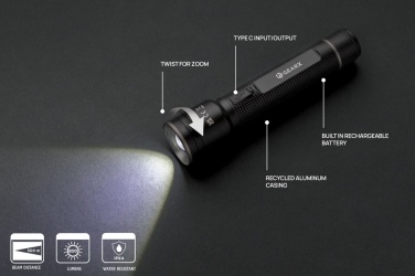 Logotrade reklaamtooted pilt: Gear X RCS taaskasutatud alumiiniumist USB-taaslaetav suur taskulamp