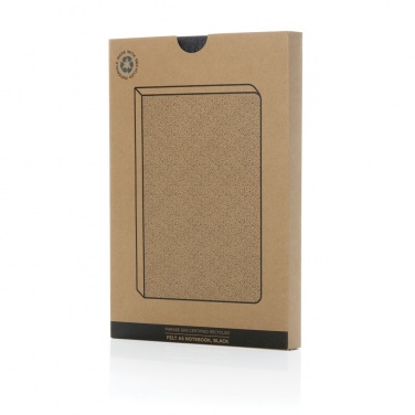 Logotrade meened pilt: Fraasi GRS sertifikaadiga taaskasutatud vildist A5 märkmik