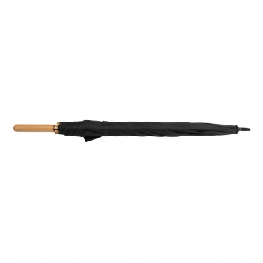 Logotrade reklaamkingituse foto: 23" Impact AWARE™ RPET 190T automaatselt avatav bambusest vihmavari
