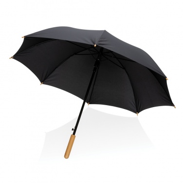 Logotrade reklaamkingitused pilt: 23" Impact AWARE™ RPET 190T automaatselt avatav bambusest vihmavari