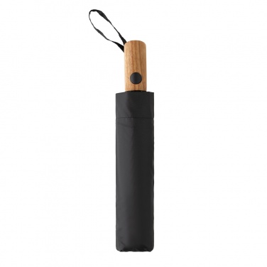 Logotrade reklaamkingid pilt: Kaycey 21" AWARE™ RPET Akaatsiapuidust mini-automaatne vihmavari