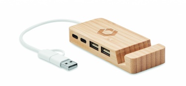 Logo trade ärikingituse pilt: Bambusest USB 4 pordiga jaotur