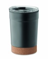 Topeltseinaga termoskruus, 300 ml, korgist alusega, Must