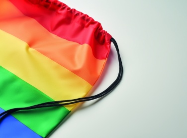 Logo trade reklaamkingid foto: Rainbow RPET nööriga kott