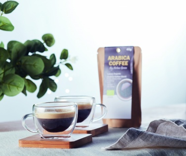 Logotrade reklaamkingid pilt: Komplektis 2 kahekordse seinaga espressotassid